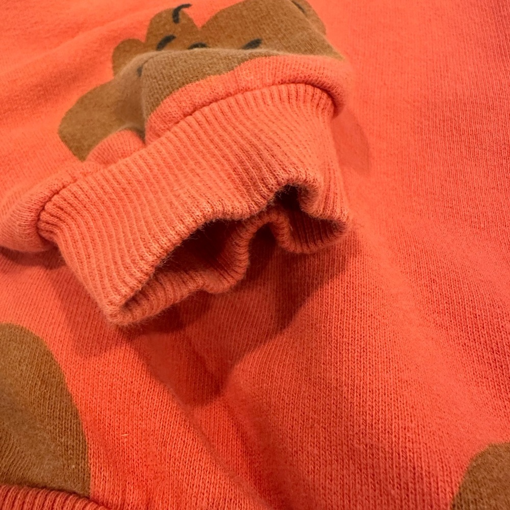 Zara Coral Sweatshirt with Brown Print - Picture 3 of 5
